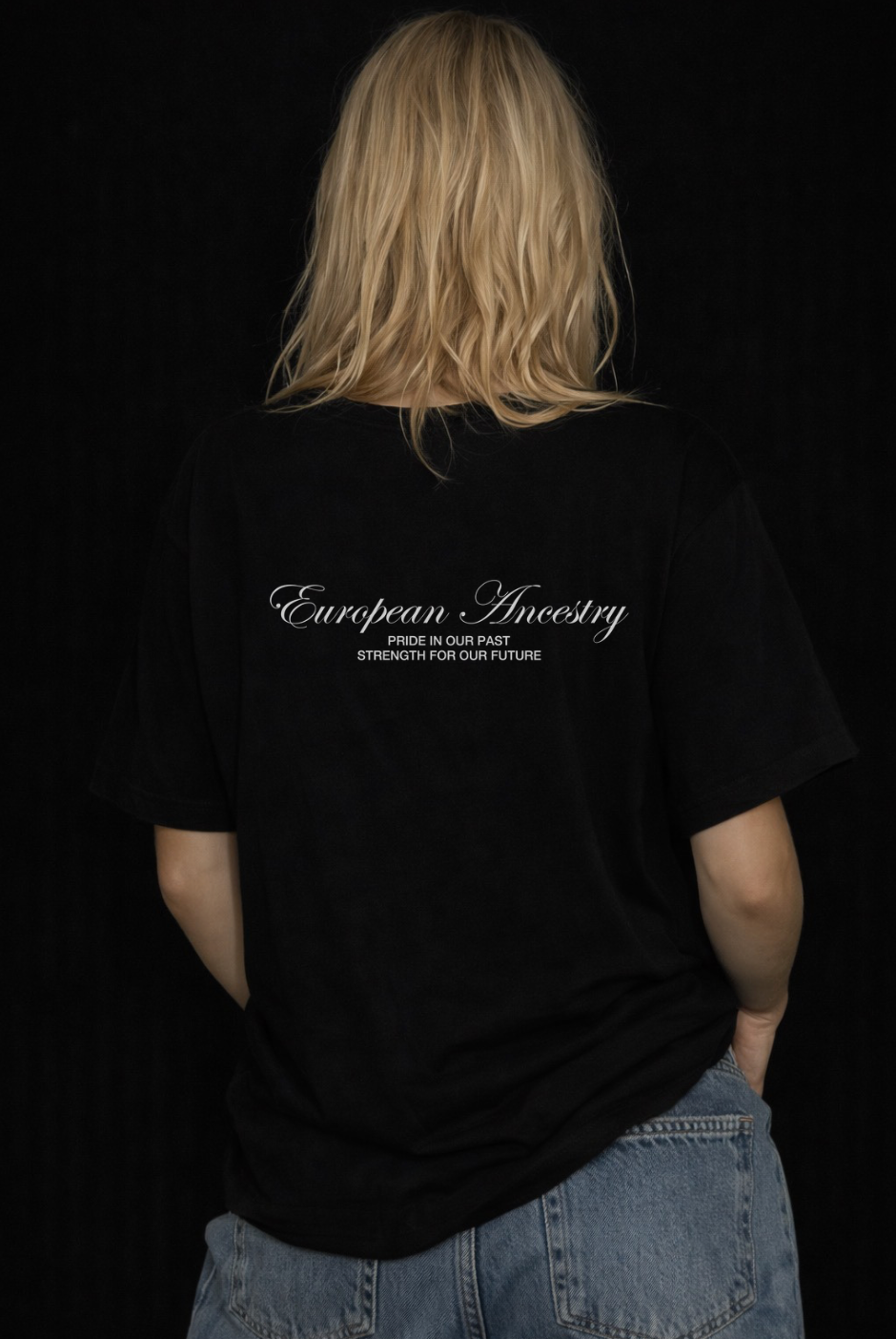 1 WHITE BACK PRINT Unisex staple eco t-shirt