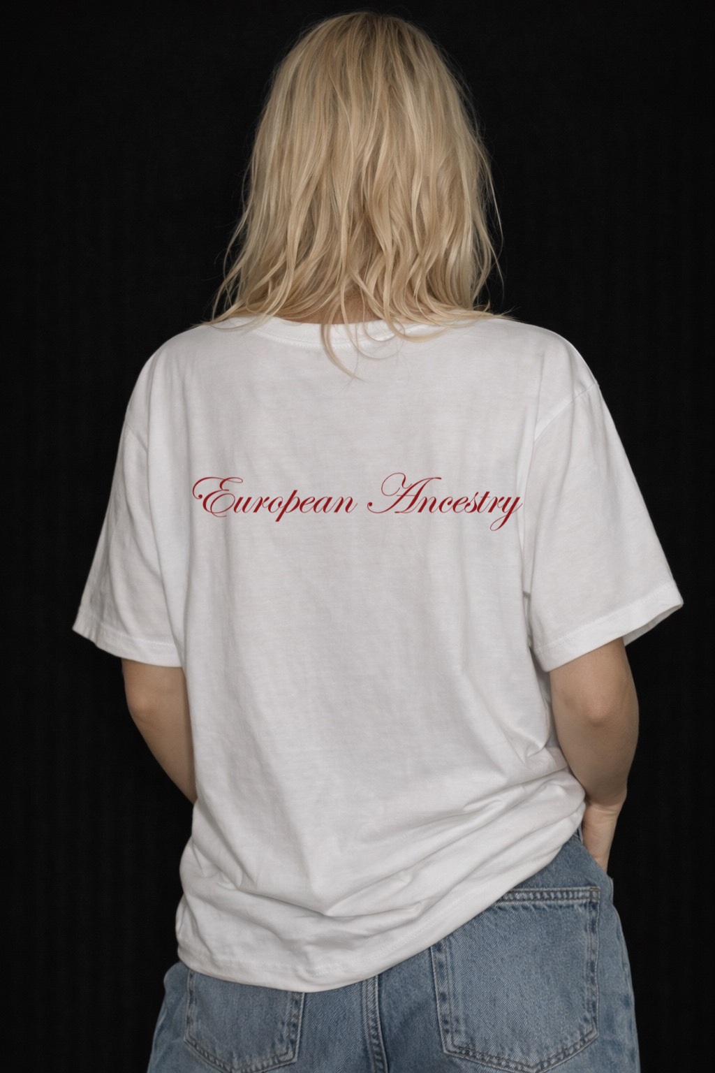 2 RED BACK PRINT Unisex staple eco t-shirt